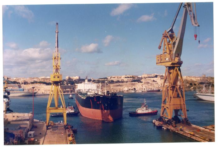Malta Drydocks photo during the Conversion of m/t "Northia" to FPSO "IKDAM"