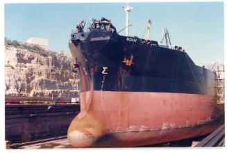Malta Drydocks photo during the Conversion of m/t "Northia" to FPSO "IKDAM"