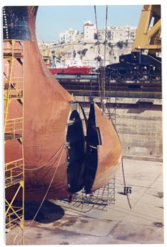 Malta Drydocks photo during the Conversion of m/t "Northia" to FPSO "IKDAM"
