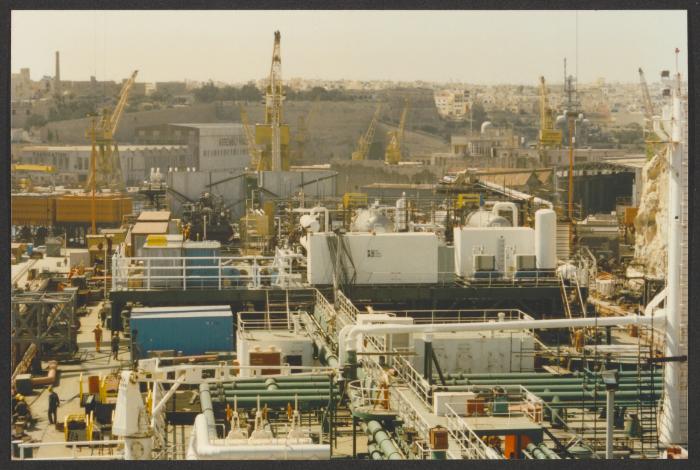 Malta Drydocks photo during the Conversion of m/t "Northia" to FPSO "IKDAM"