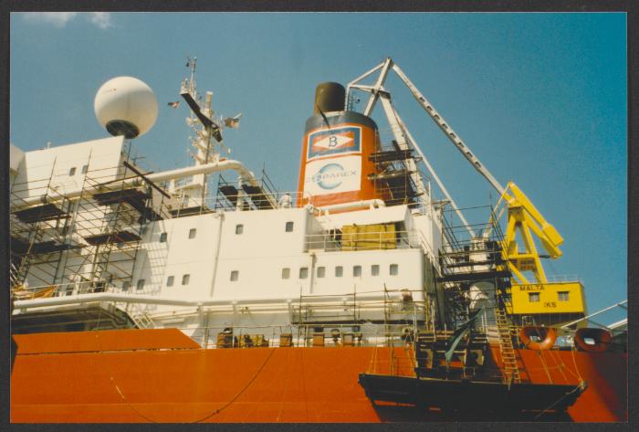 Malta Drydocks photo during the Conversion of m/t "Northia" to FPSO "IKDAM"