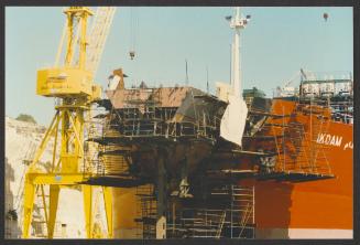 Malta Drydocks photo during the Conversion of m/t "Northia" to FPSO "IKDAM"