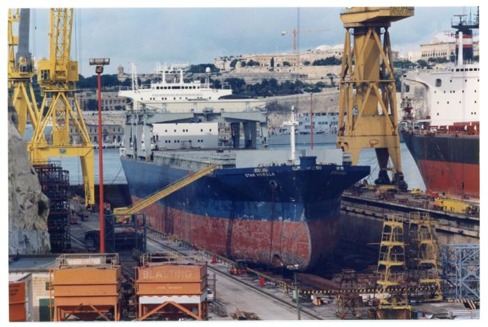 Malta Shiprepair Yard - Ship "Star Herdla" Dock No 6 repairs