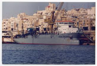 Malta Shiprepair Yard - Ship "Volvox Atlanta" afloat repairs