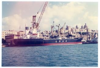 Malta Shiprepair Yard - Ship "Bechar" afloat repairs