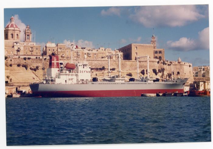 Malta Shiprepair Yard -  Ship "Reefer Queen" Afloat
