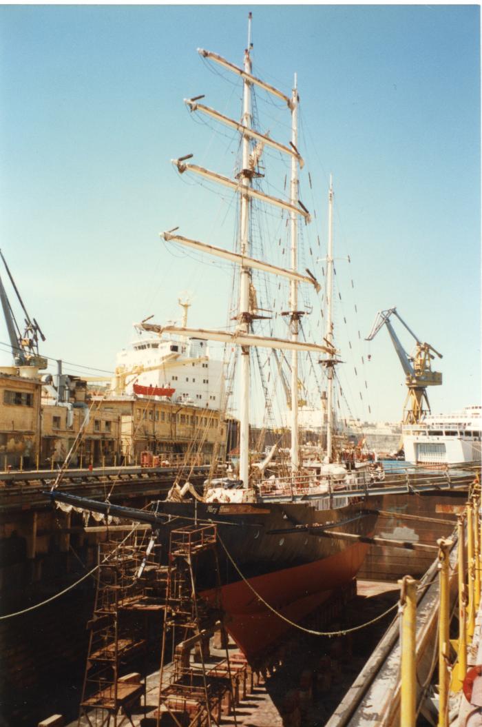 Malta Shiprepair Yard - Ship "Sea Cloud" Dock No 3 repairs