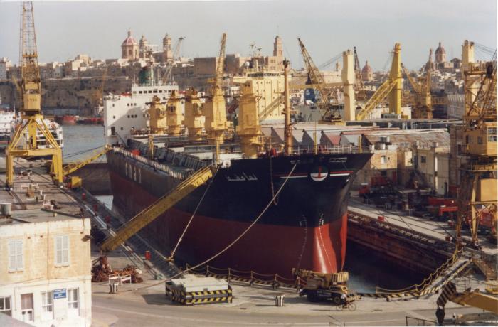 Malta Shiprepair Yard - Ship "AIN OUSERA" Dock No 5 repairs