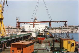 Malta Drydocks photo during the Conversion of m/t "Northia" to FPSO "IKDAM"