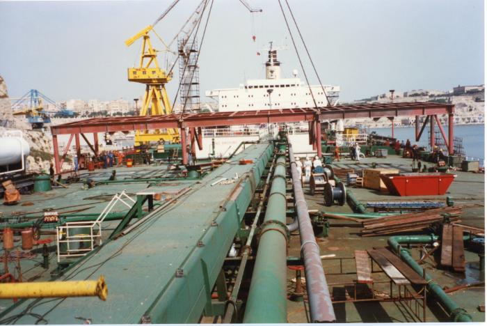 Malta Drydocks photo during the Conversion of m/t "Northia" to FPSO "IKDAM"