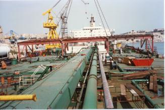 Malta Drydocks photo during the Conversion of m/t "Northia" to FPSO "IKDAM"