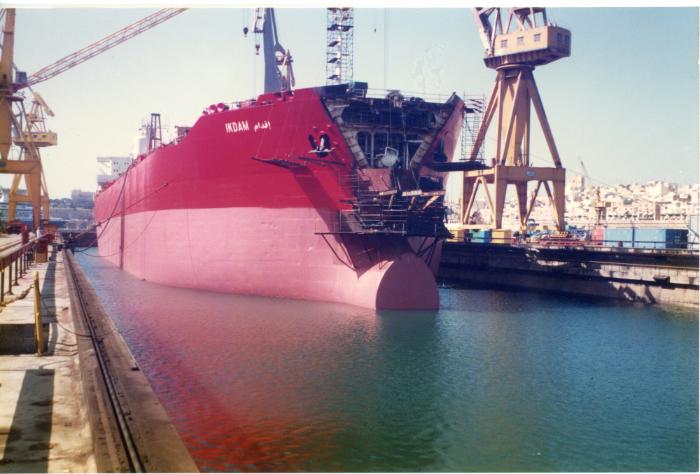 Malta Drydocks photo during the Conversion of m/t "Northia" to FPSO "IKDAM"