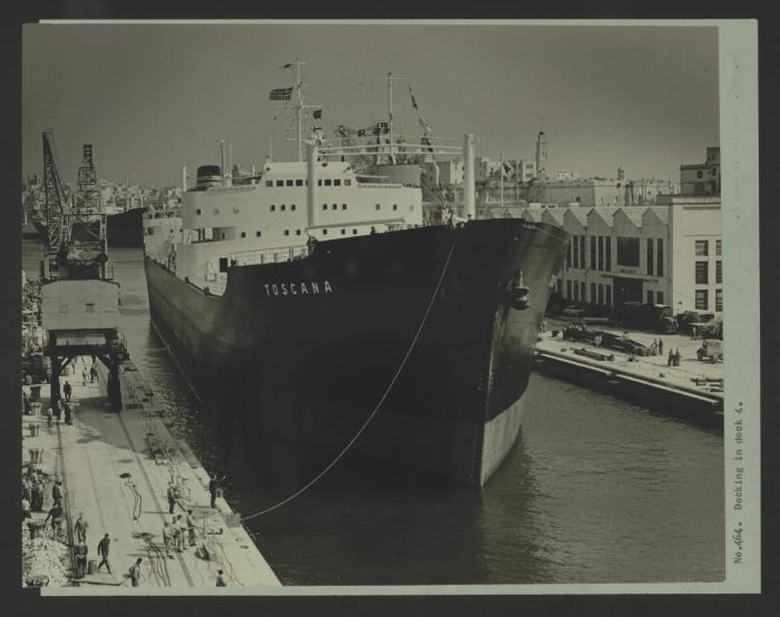 Malta Drydocks No 4 and 5 Drydocks Conversion construction work Docking in No 4 Dock - Ship "Toscana"