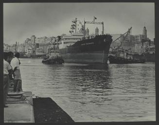 Malta Drydocks - No 5 drydock conversion construction work - Ship "Caltex Edinburgh"