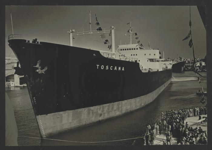 Malta Drydocks No 4 and 5 Drydocks Conversion construction work Docking in No 4 Dock - Ship "Toscana"