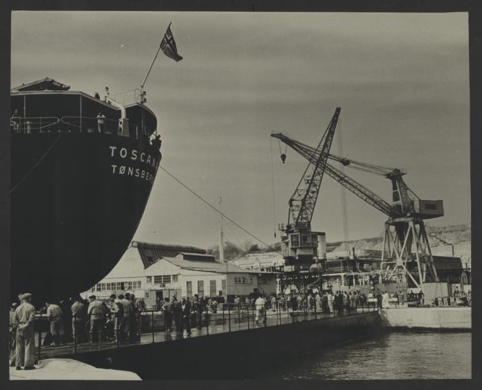 Malta Drydocks No 4 and 5 Drydocks Conversion construction work Docking in No 4 Dock - Ship "Toscana"
