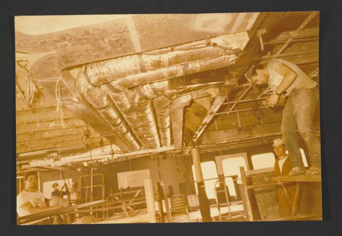 Ship "Cunard Countess" repairs and conversion at Malta Drydocks -