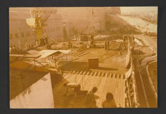 Ship "Cunard Countess" repairs and conversion at Malta Drydocks - Dock No 4