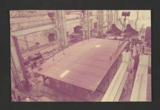 Unidentified ship at Malta Drydocks Steel block fabrication