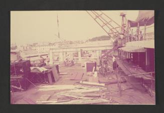 Ship "Cunard Countess" repairs and conversion at Malta Drydocks - onboard deck areas