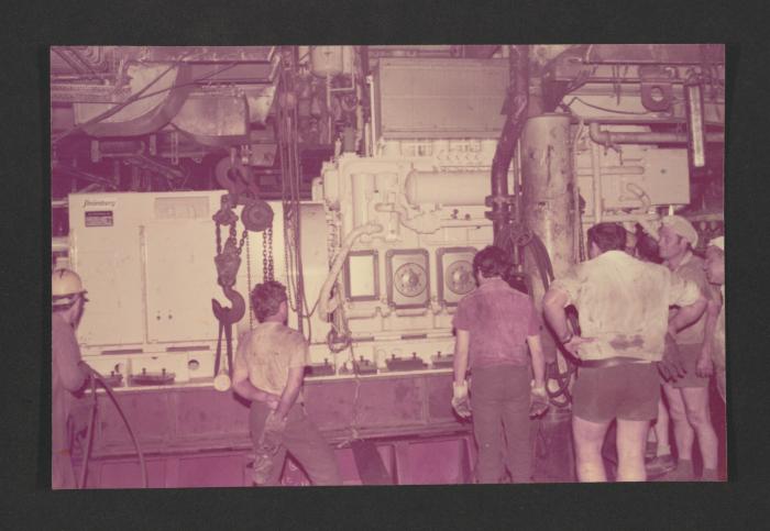 Ship "Cunard Countess" repairs and conversion at Malta Drydocks - Generator work