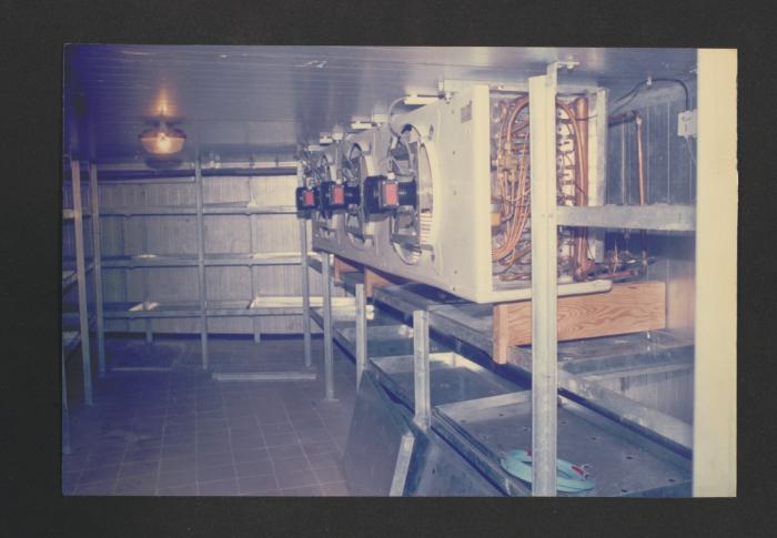 Unidentified ship at Malta Drydocks (possibly work in cold room)