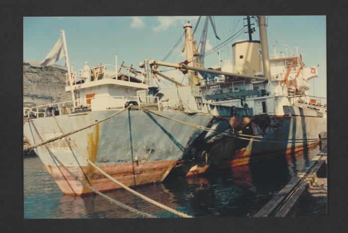 Ship "Vrissi" at Malta Drydocks Afloat repairs