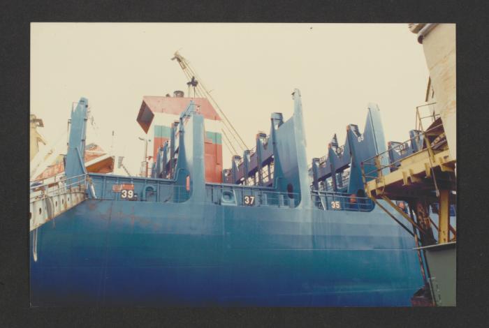 Unidentified ship at Malta Drydocks (company OAL) Dock No 4