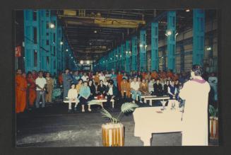 Religious function at the Malta Drydocks Machine Shop (Factory)