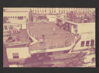 Ship "Cunard Countess" repairs and conversion at Malta Drydocks - Dock No 4