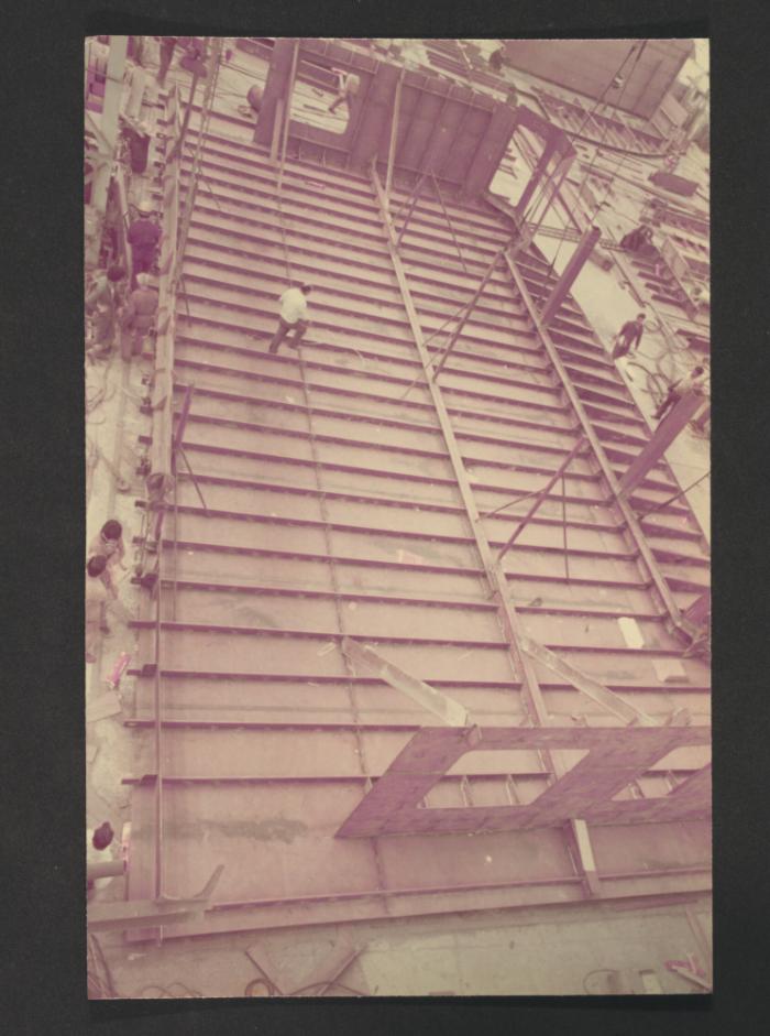 Ship "Cunard Countess" repairs and conversion at Malta Drydocks - Steel fabrication