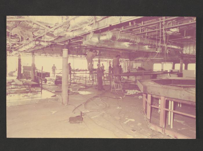 Ship "Cunard Countess" repairs and conversion at Malta Drydocks - onboard in accommodation areas