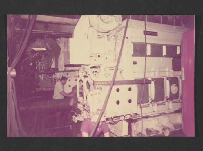 Ship "Cunard Countess" repairs and conversion at Malta Drydocks - Engine room work