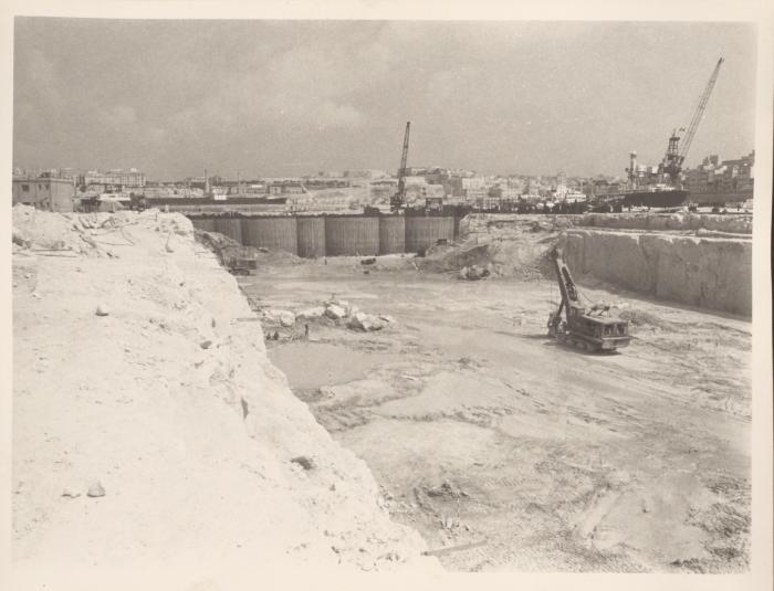 Malta Drydocks - No 6 Drydock construction