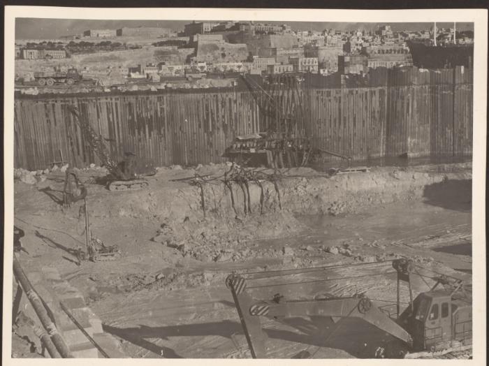 Malta Drydocks - No 6 Drydock construction