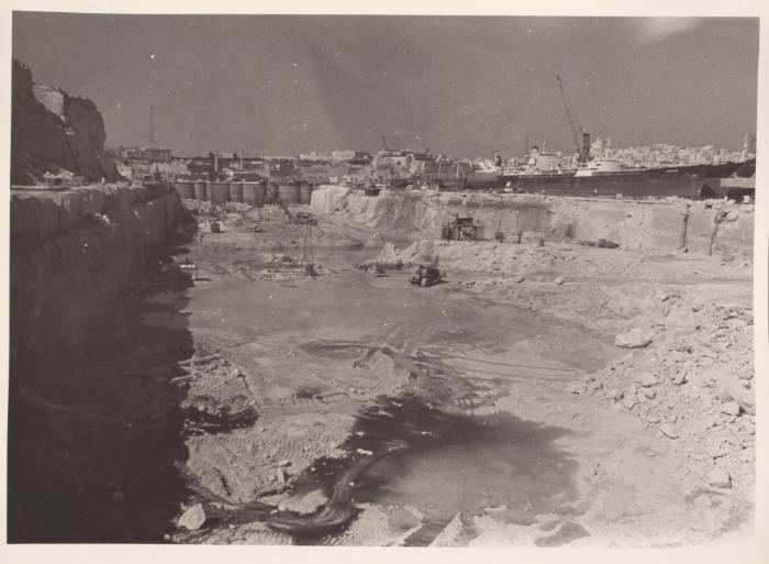 Malta Drydocks - No 6 Drydock construction