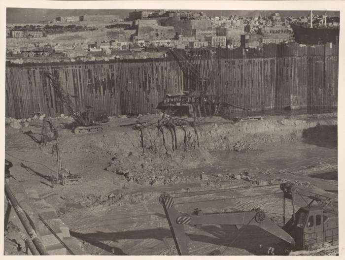 Malta Drydocks - No 6 Drydock construction