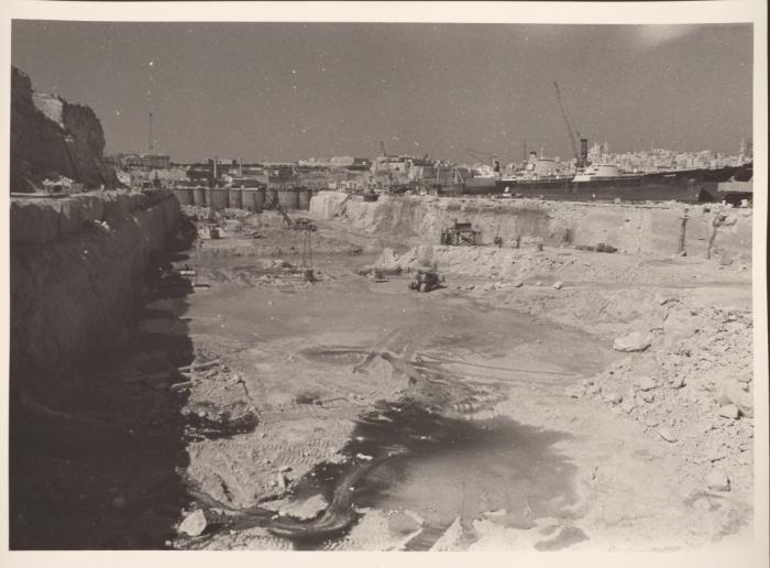 Malta Drydocks - No 6 Drydock construction