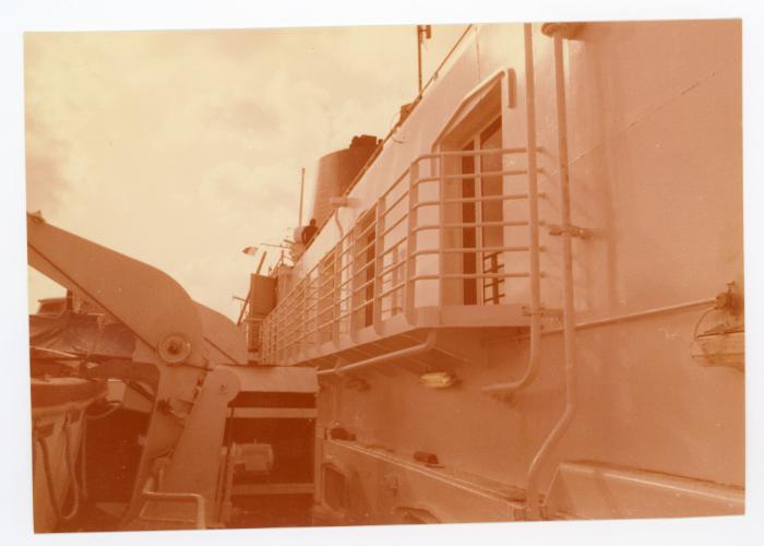 Malta Drydocks refitting of "VISTAFJORD" at No 5 Dock- Boat deck