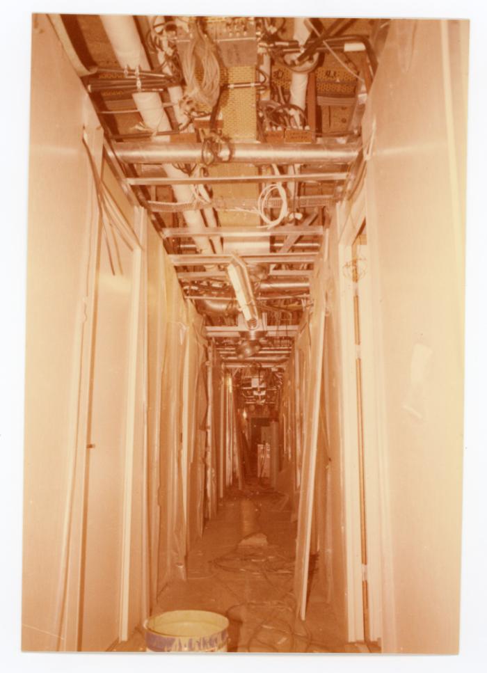 Malta Drydocks refitting of "VISTAFJORD" at No 5 Dock- Passageways in accommodation areas