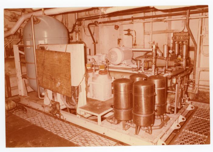 Malta Drydocks refitting of "VISTAFJORD" at No 5 Dock-Machinery spaces