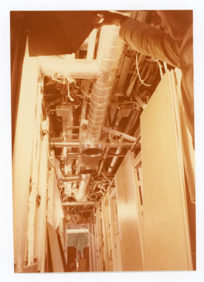 Malta Drydocks refitting of "VISTAFJORD" at No 5 Dock- Passageways in accommodation areas