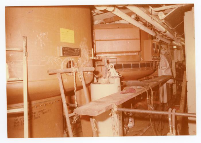 Malta Drydocks refitting of "VISTAFJORD" at No 5 Dock-Machinery spaces