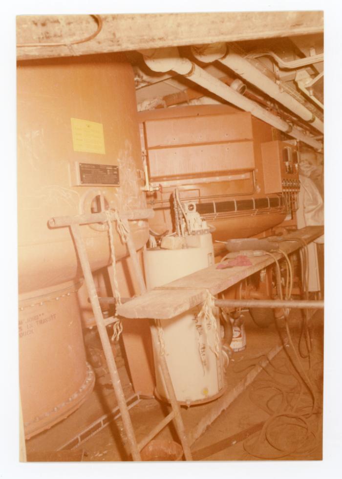 Malta Drydocks refitting of "VISTAFJORD" at No 5 Dock-Machinery spaces