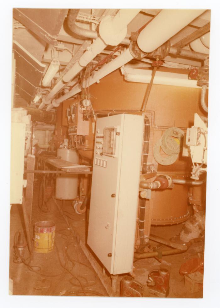 Malta Drydocks refitting of "VISTAFJORD" at No 5 Dock-Machinery spaces