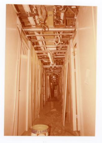 Malta Drydocks refitting of "VISTAFJORD" at No 5 Dock- Passageways in accommodation areas