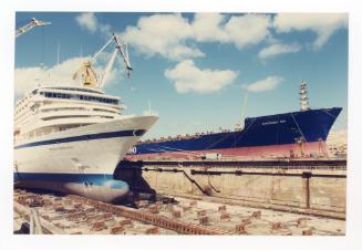 Malta Drydocks repairs to "ROYAL VIKING SUN" at No 6 Dock