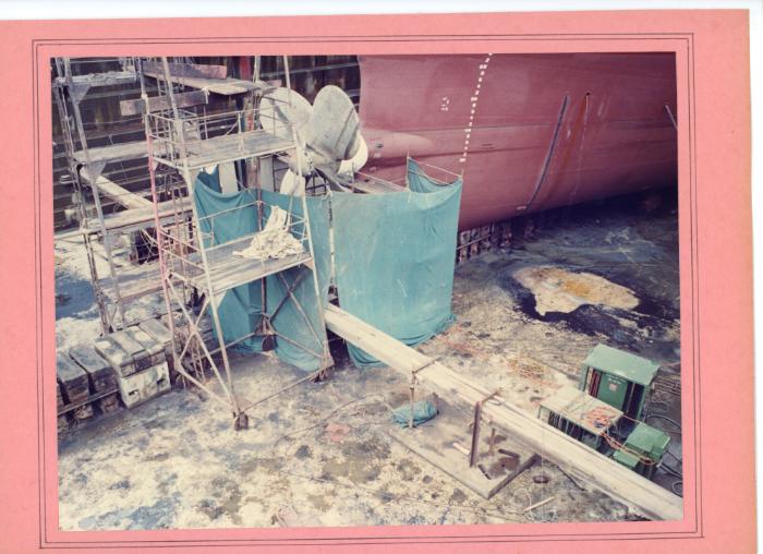 Malta Drydocks unidentified ship in dock