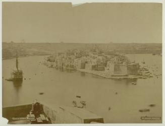General view of Senglea and "HMS HIBERNIA"