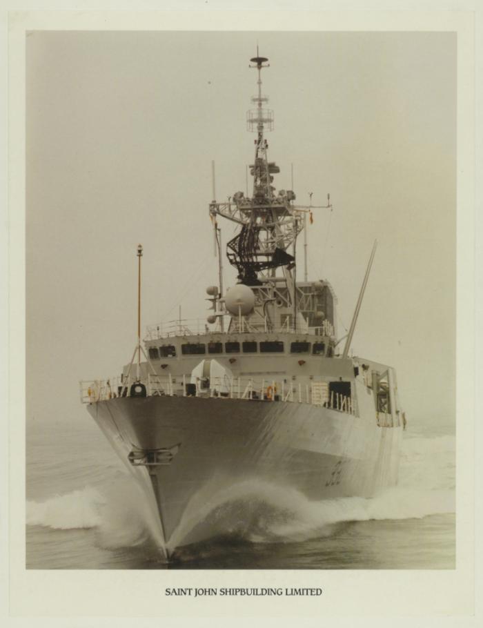 "HMCS HALIFAX" built by Saint John Shipbuilding Ltd. in 1988 operated by the Royal Canadian Navy